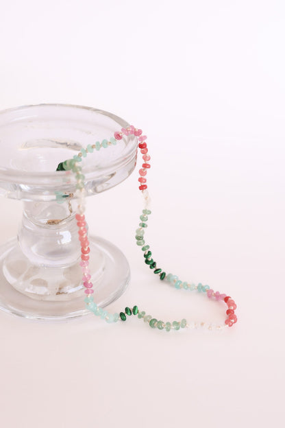 Watermelon Sugar Beaded Necklace by Rose & Clay