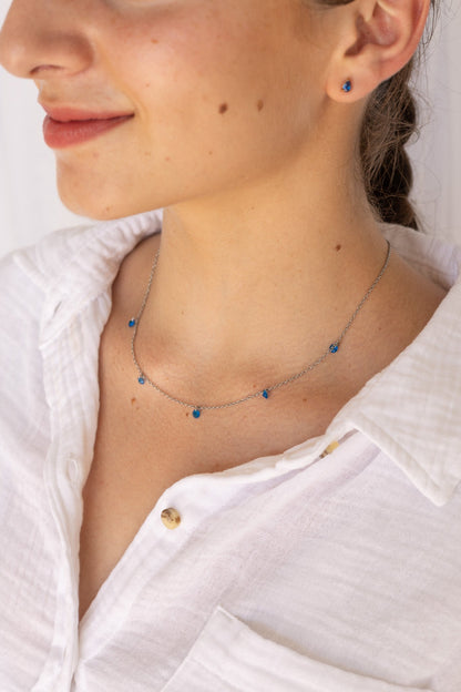 Madison Necklace in Blue by Rose & Clay