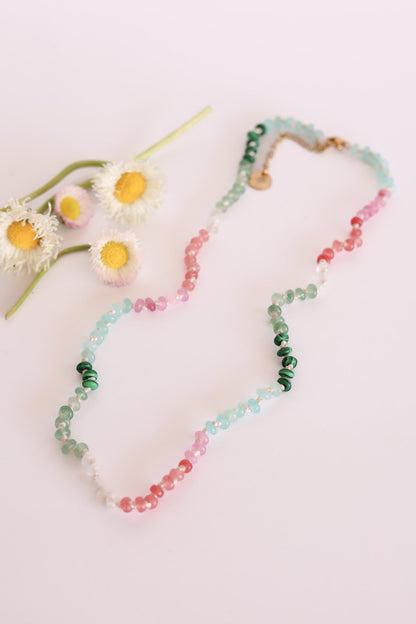 Watermelon Sugar Beaded Necklace by Rose & Clay