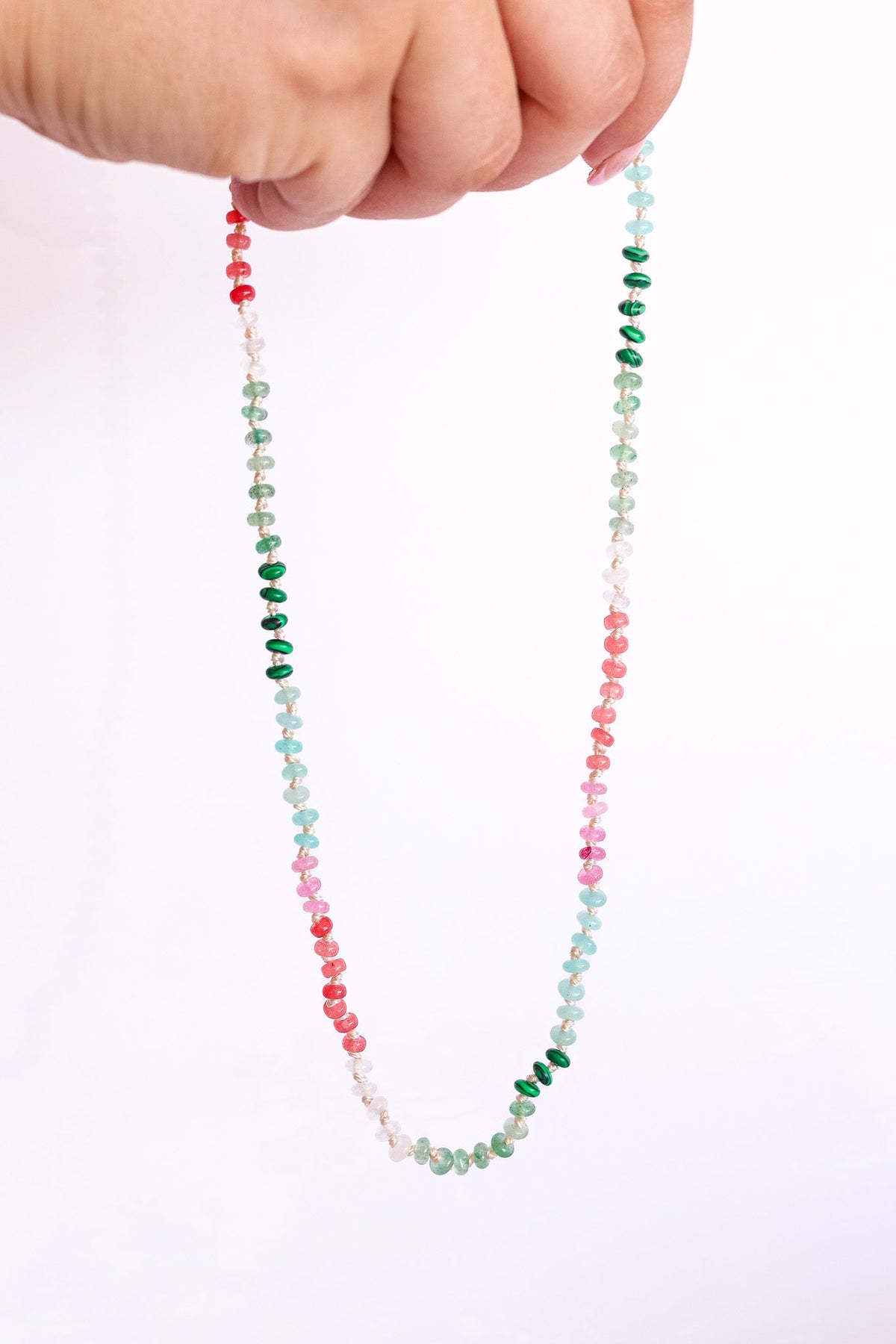 Watermelon Sugar Beaded Necklace by Rose & Clay