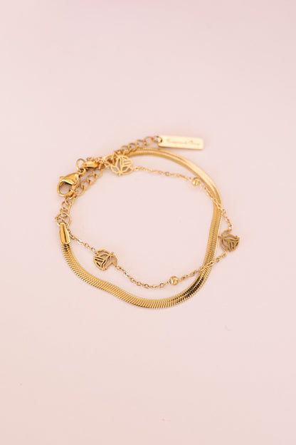 Anne Layered Bracelet by Rose & Clay