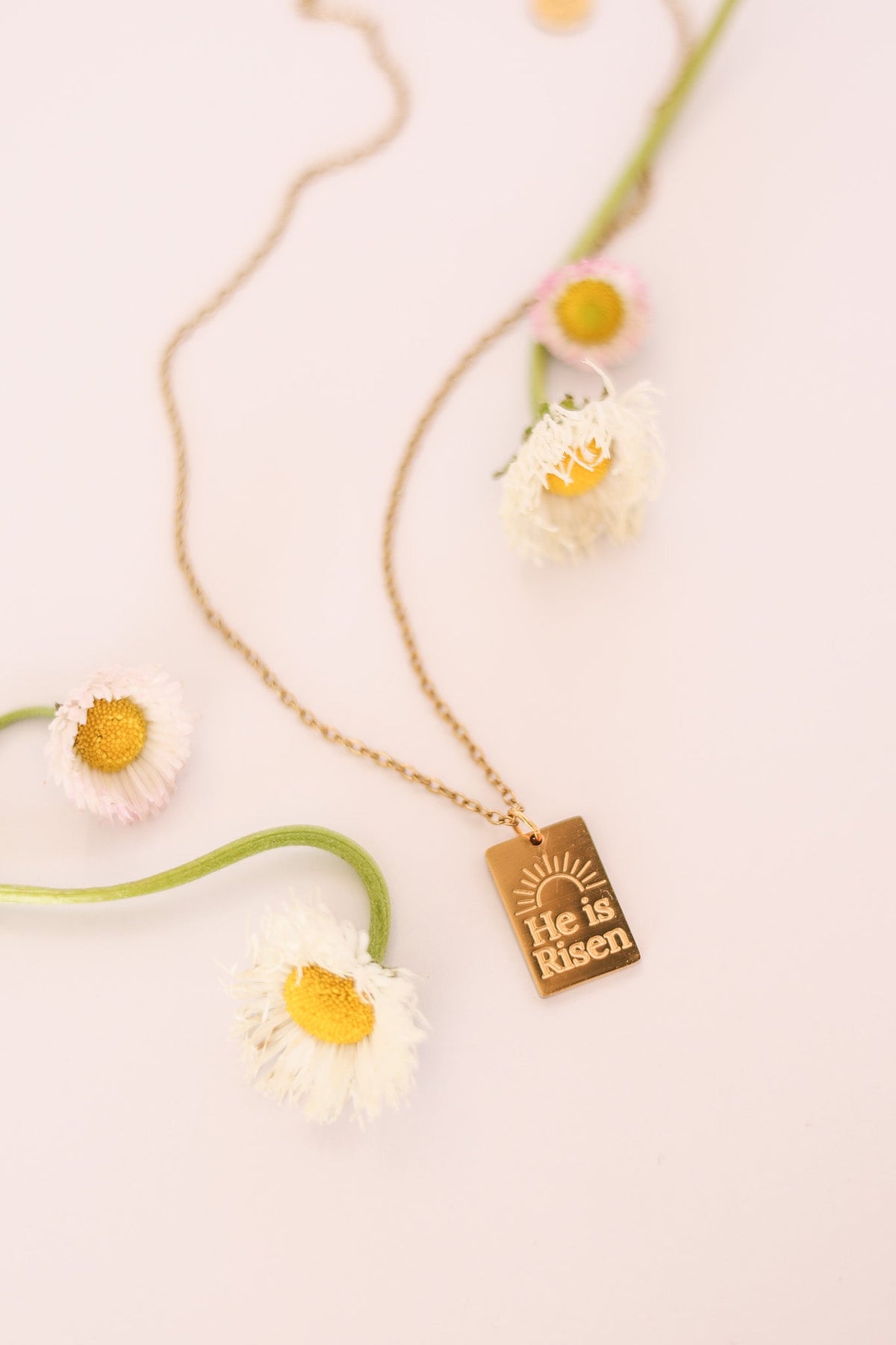 He is Risen Necklace by Rose & Clay