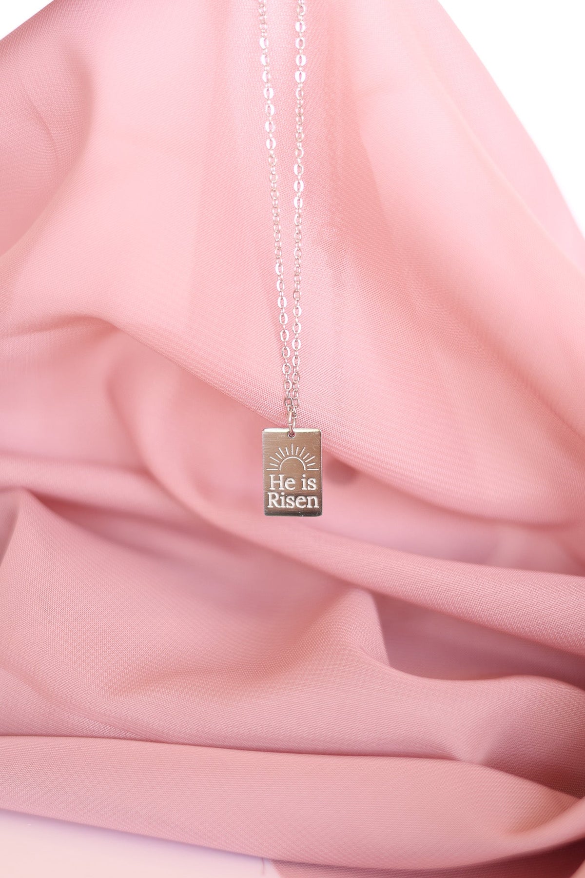 He is Risen Necklace by Rose & Clay