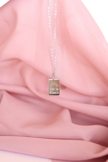 He is Risen Necklace by Rose & Clay