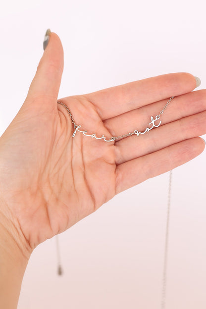 Fear Not Necklace by Rose & Clay