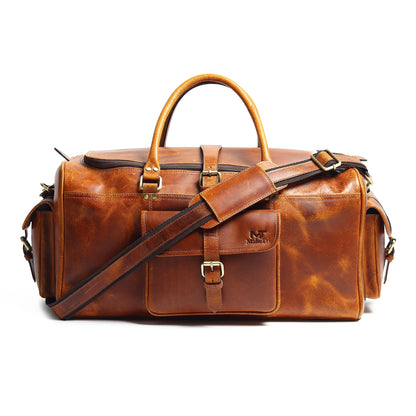 Berlin Leather Weekender Duffle Bag by Classy Leather Bags