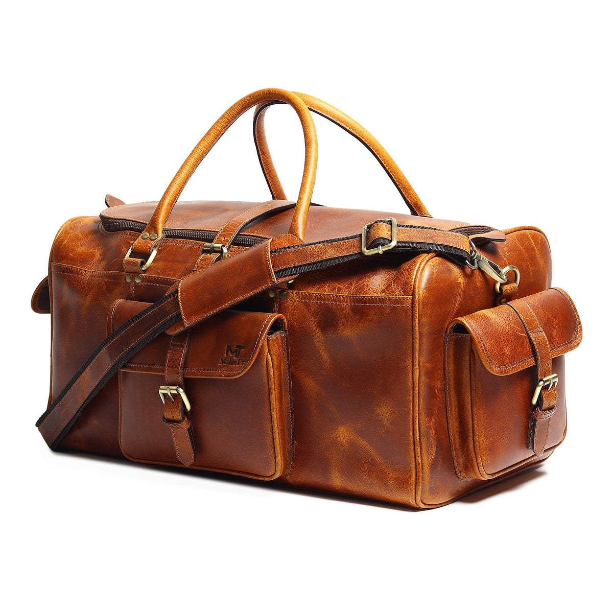 Berlin Leather Weekender Duffle Bag by Classy Leather Bags