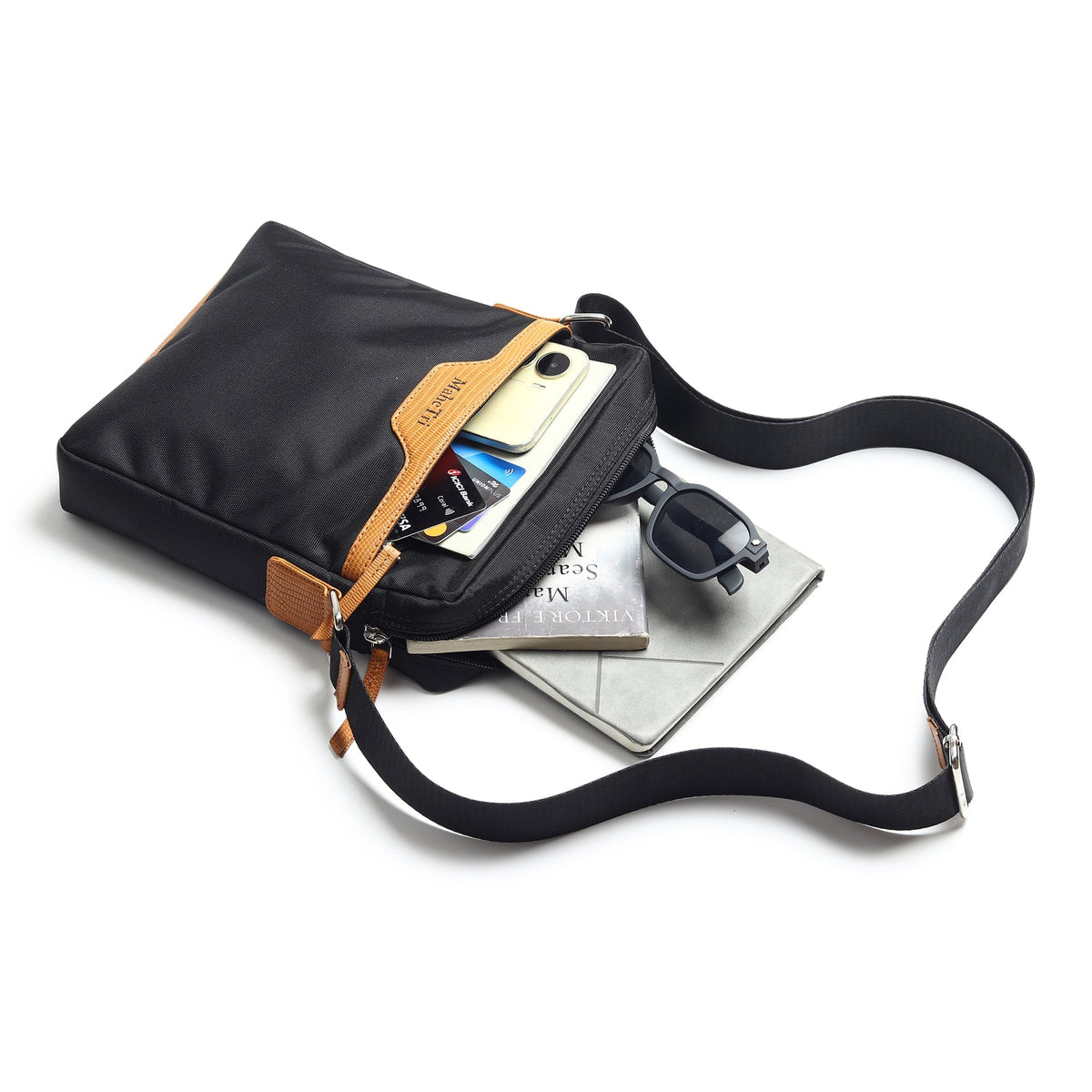 Mark Canvas Side Messenger Bag by Classy Leather Bags