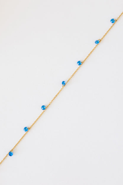 Madison Anklet in Blue by Rose & Clay