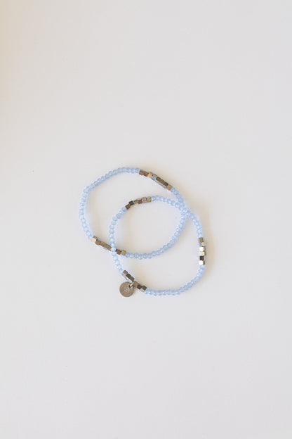 Clara Stretch Bracelet Set in Blue by Rose & Clay