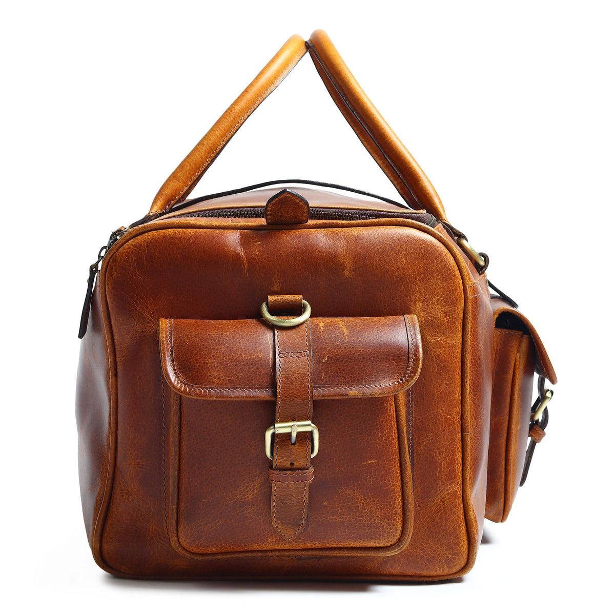 Berlin Leather Weekender Duffle Bag by Classy Leather Bags