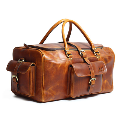Berlin Leather Weekender Duffle Bag by Classy Leather Bags