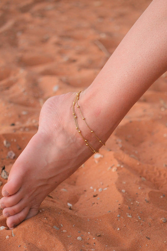Artemis Layered Anklet by Rose & Clay