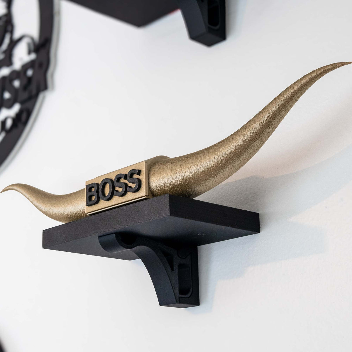 ADG42 The Boss | Bronze Steer Horns | Home Office by Active Doodie Gear­®