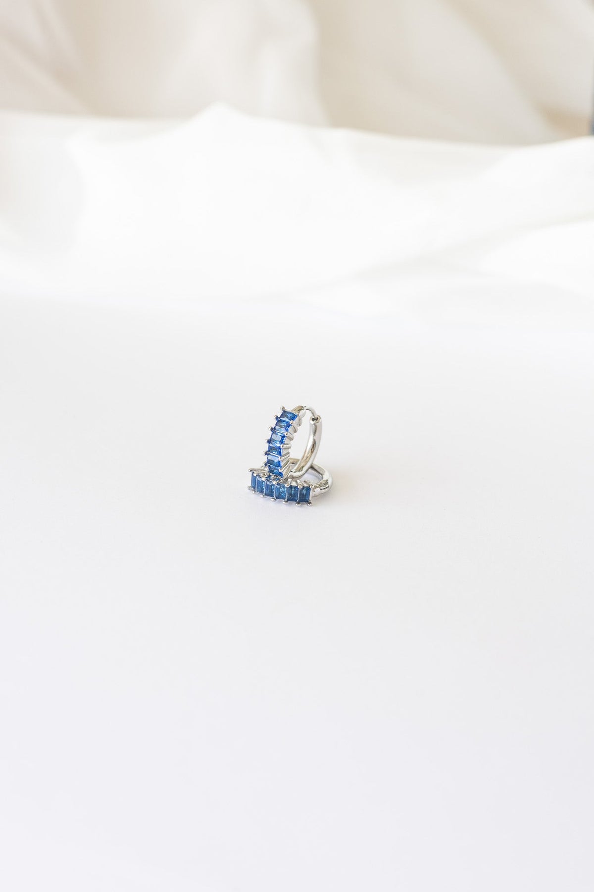 Diamond Hoop in Blue by Rose & Clay