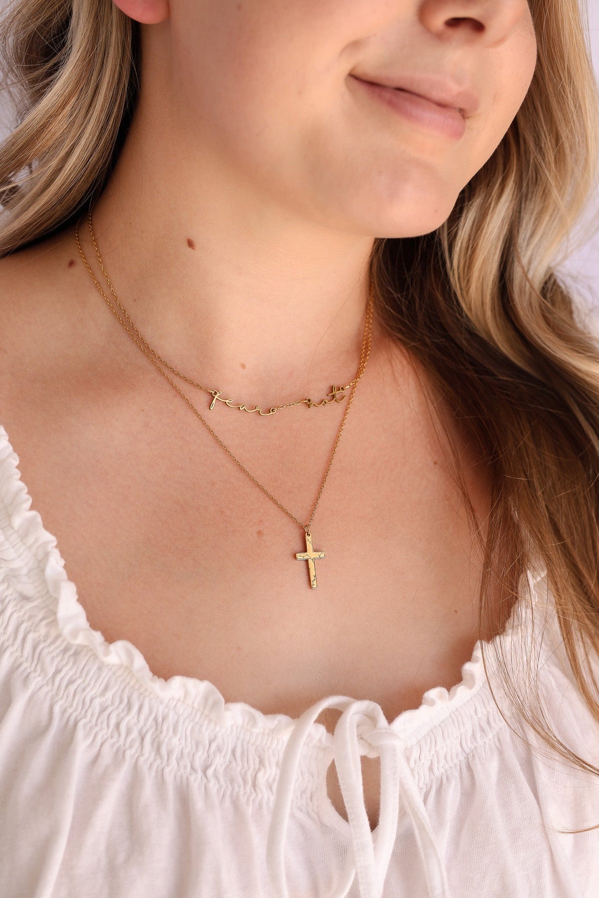 Fear Not Necklace by Rose & Clay