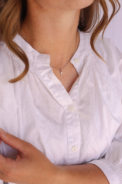 Dainty Cross Necklace by Rose & Clay