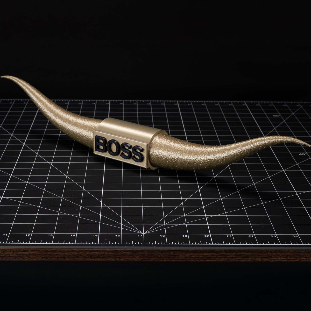 ADG42 The Boss | Bronze Steer Horns | Home Office by Active Doodie Gear­®