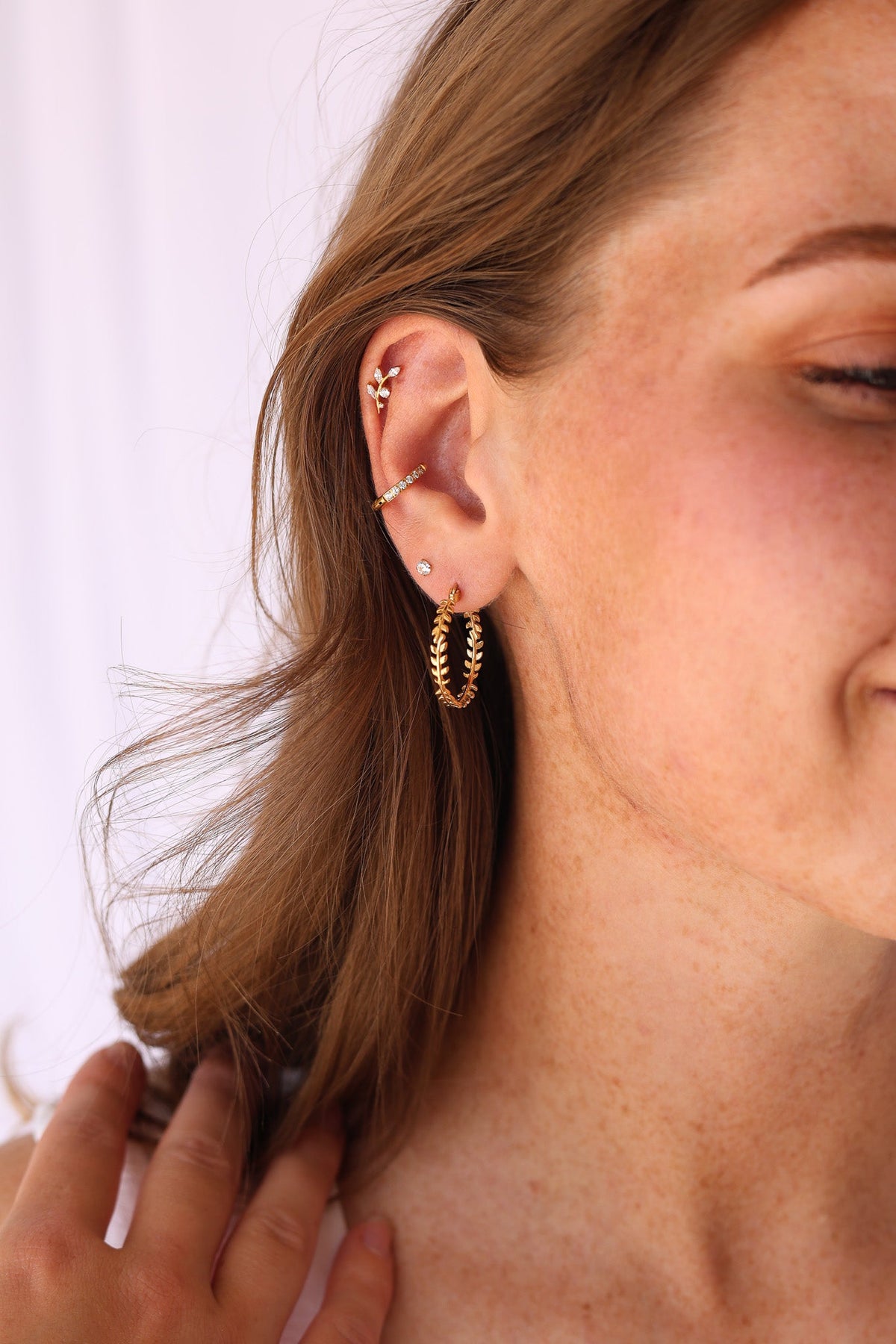 Micro Crystal Hoop by Rose & Clay