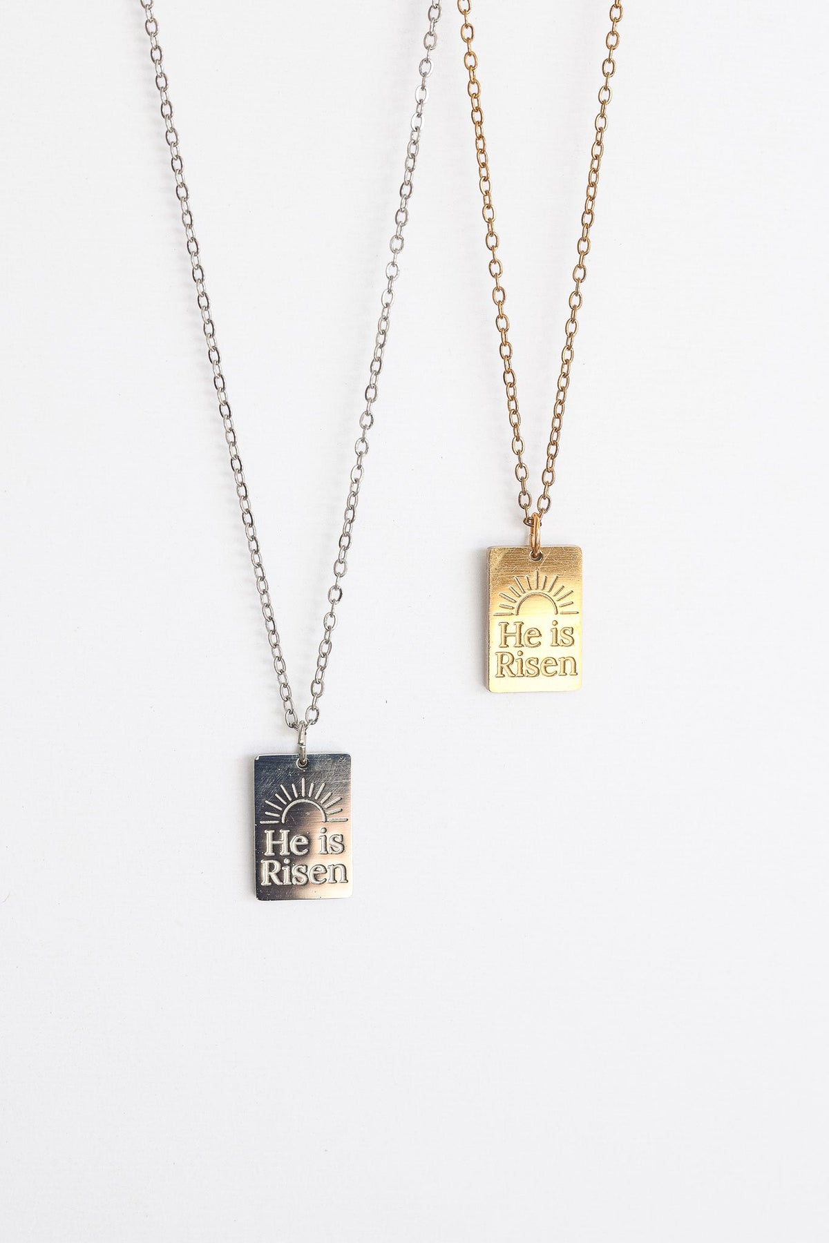 He is Risen Necklace by Rose & Clay