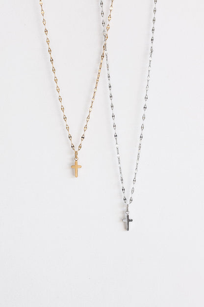 Dainty Cross Necklace by Rose & Clay