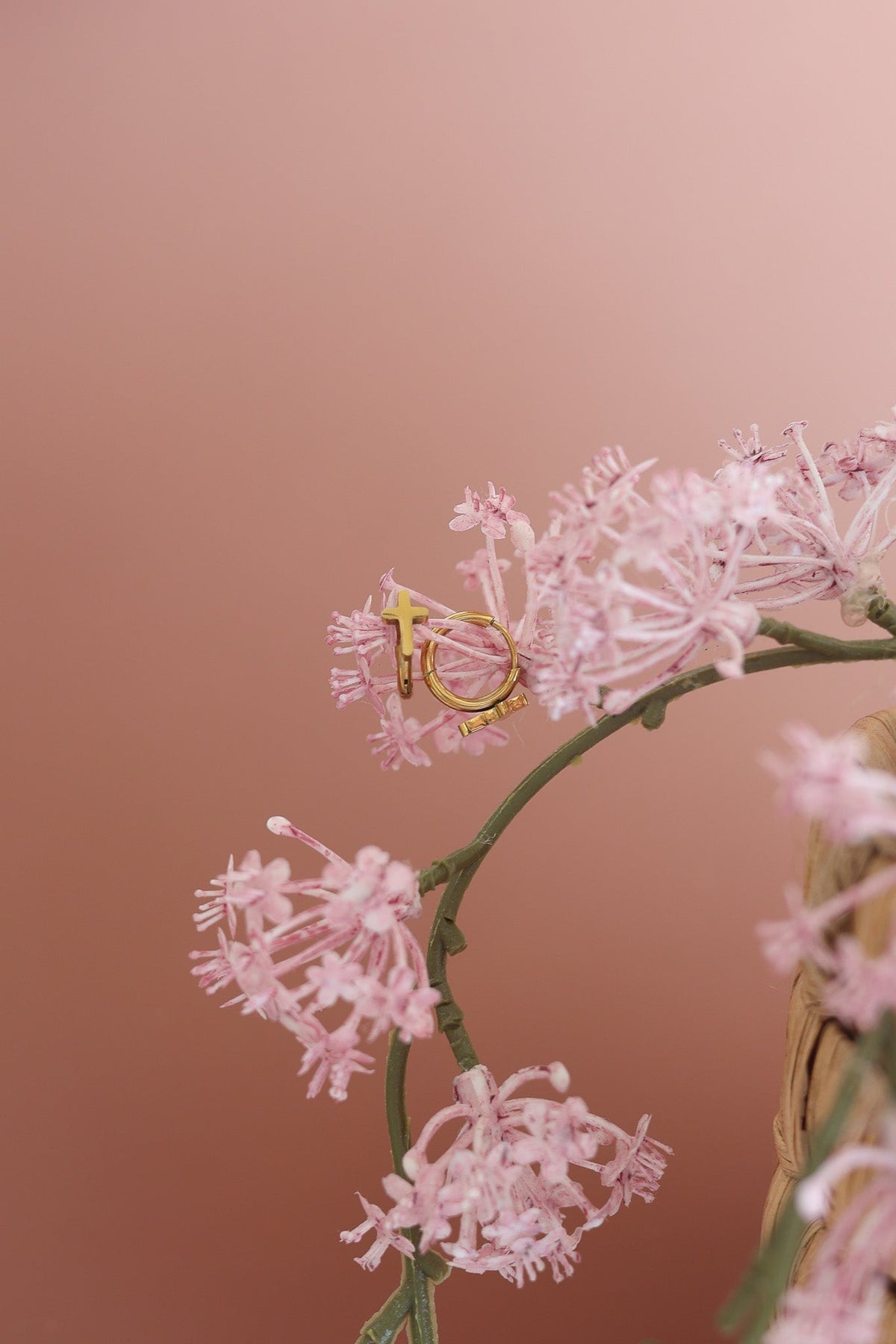 Cross Mini Hoop by Rose & Clay