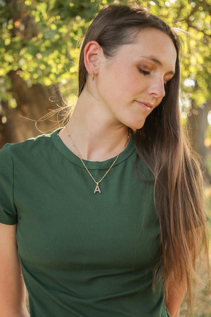 Pearl Initial Necklace by Rose & Clay