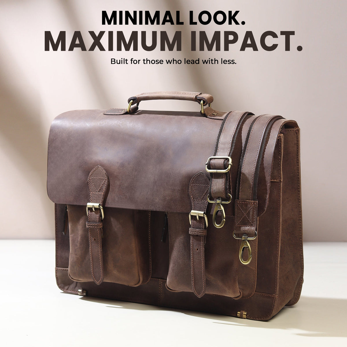 Buffalo Leather Messenger Bag by Classy Leather Bags