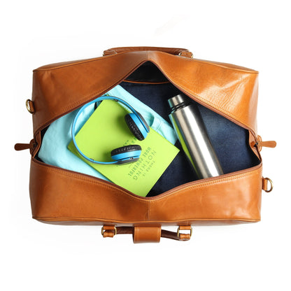 Port Blair Leather Duffle Travel Bag by Classy Leather Bags