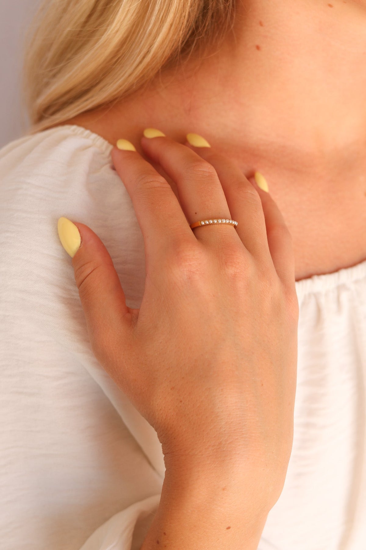 Pearl Stacker Ring by Rose & Clay