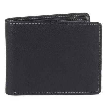 Black Textured Leather Mens Wallet by Classy Leather Bags