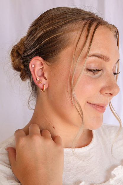 Pearl Trio Flat Back Stud by Rose & Clay