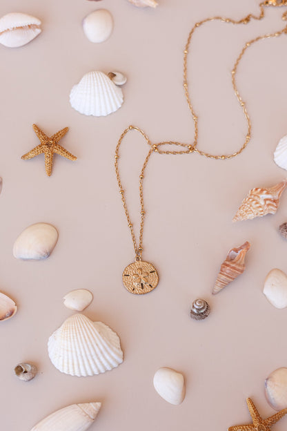 Sand Dollar Necklace by Rose & Clay