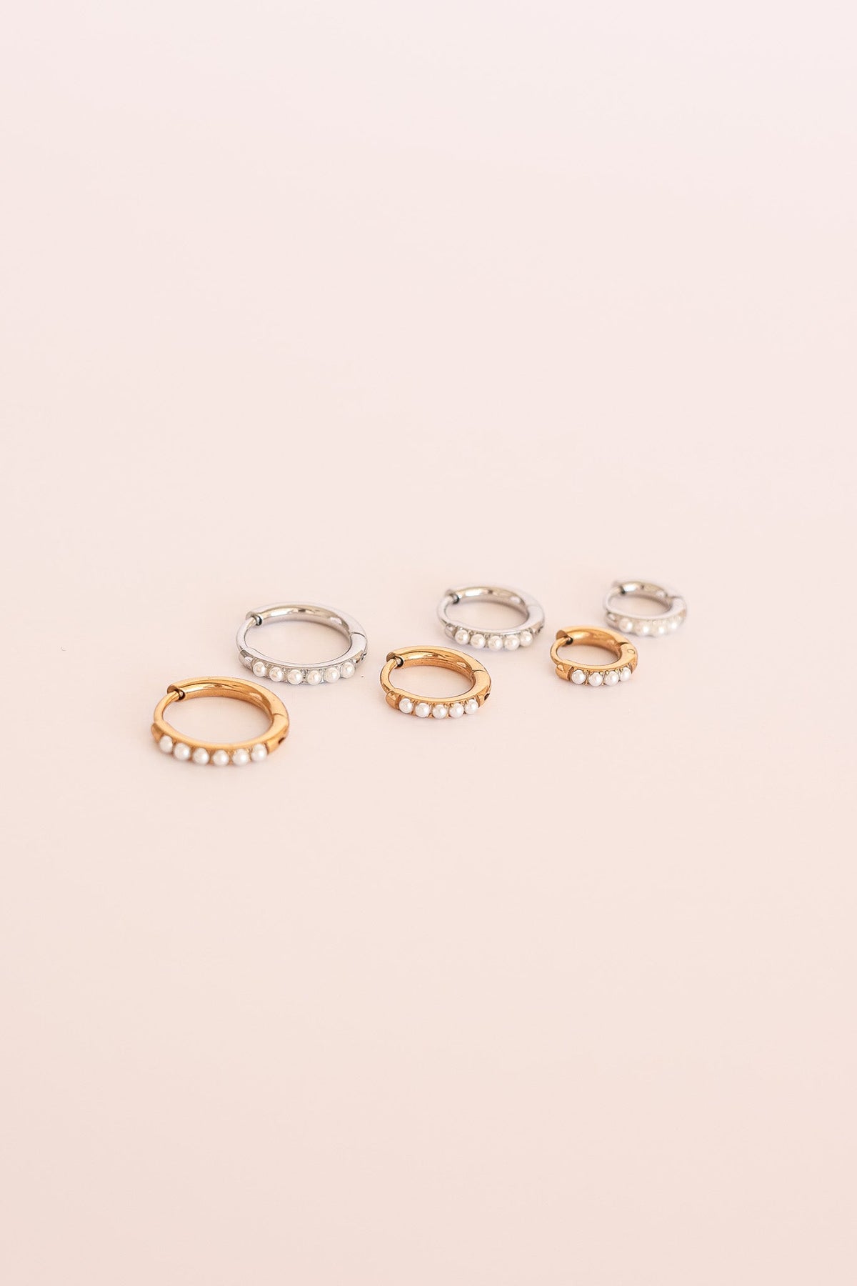 Pearl Micro Hoop by Rose & Clay
