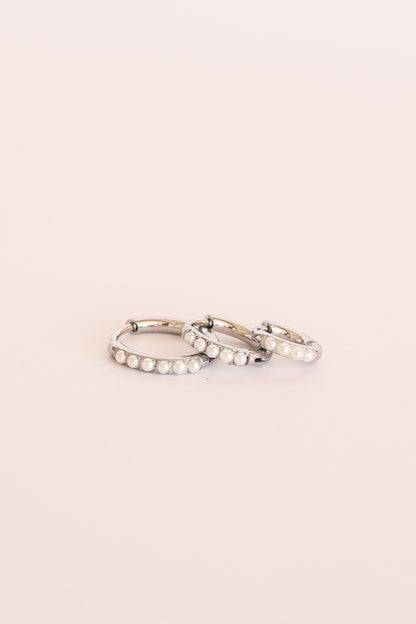 Pearl Micro Hoop by Rose & Clay