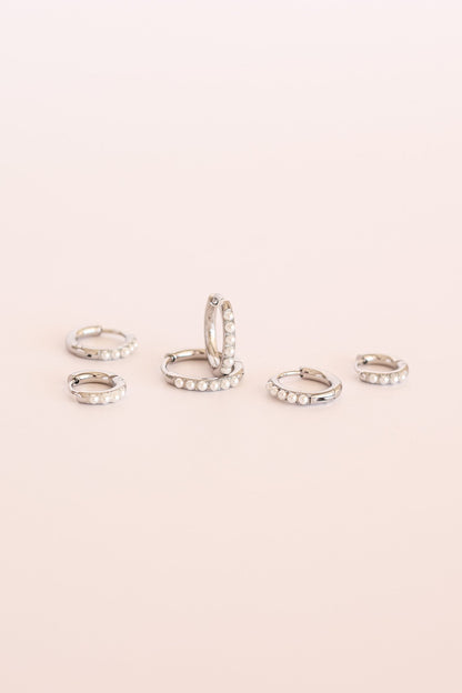 Pearl Micro Hoop by Rose & Clay