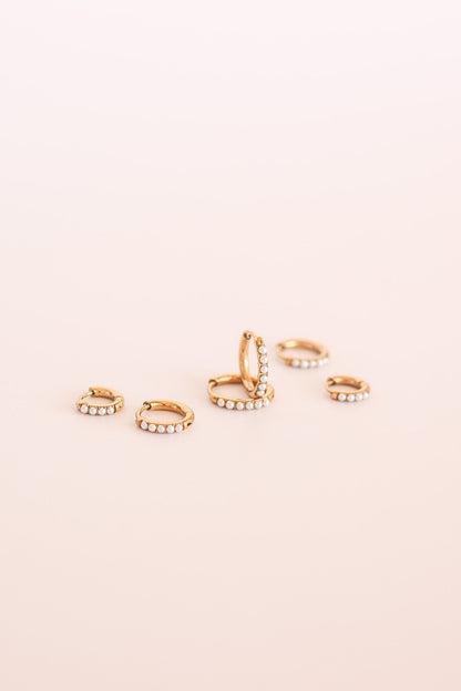 Pearl Micro Hoop by Rose & Clay