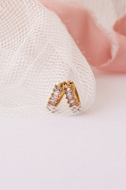 Diamond Hoop in Ballet Pink by Rose & Clay
