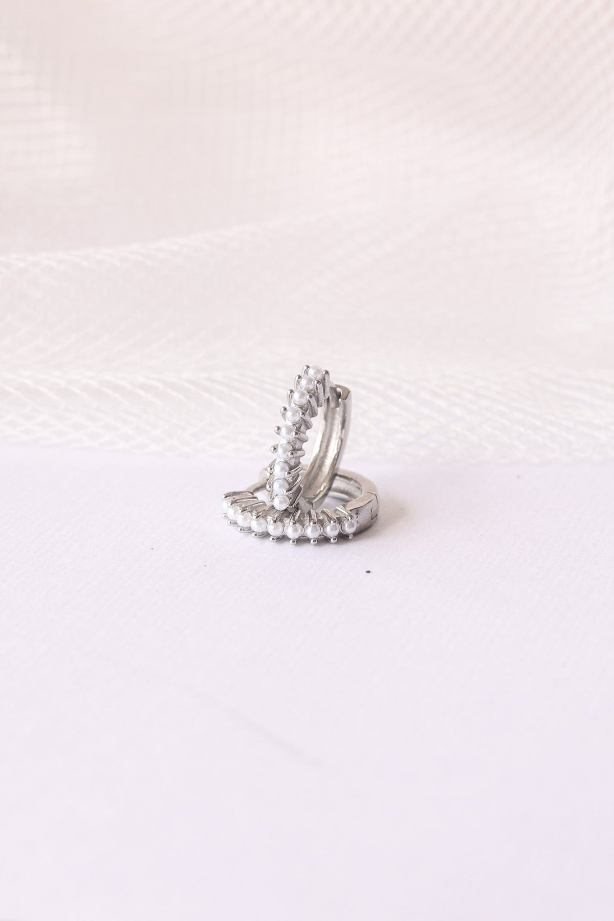 Pearl Mini Hoop by Rose & Clay