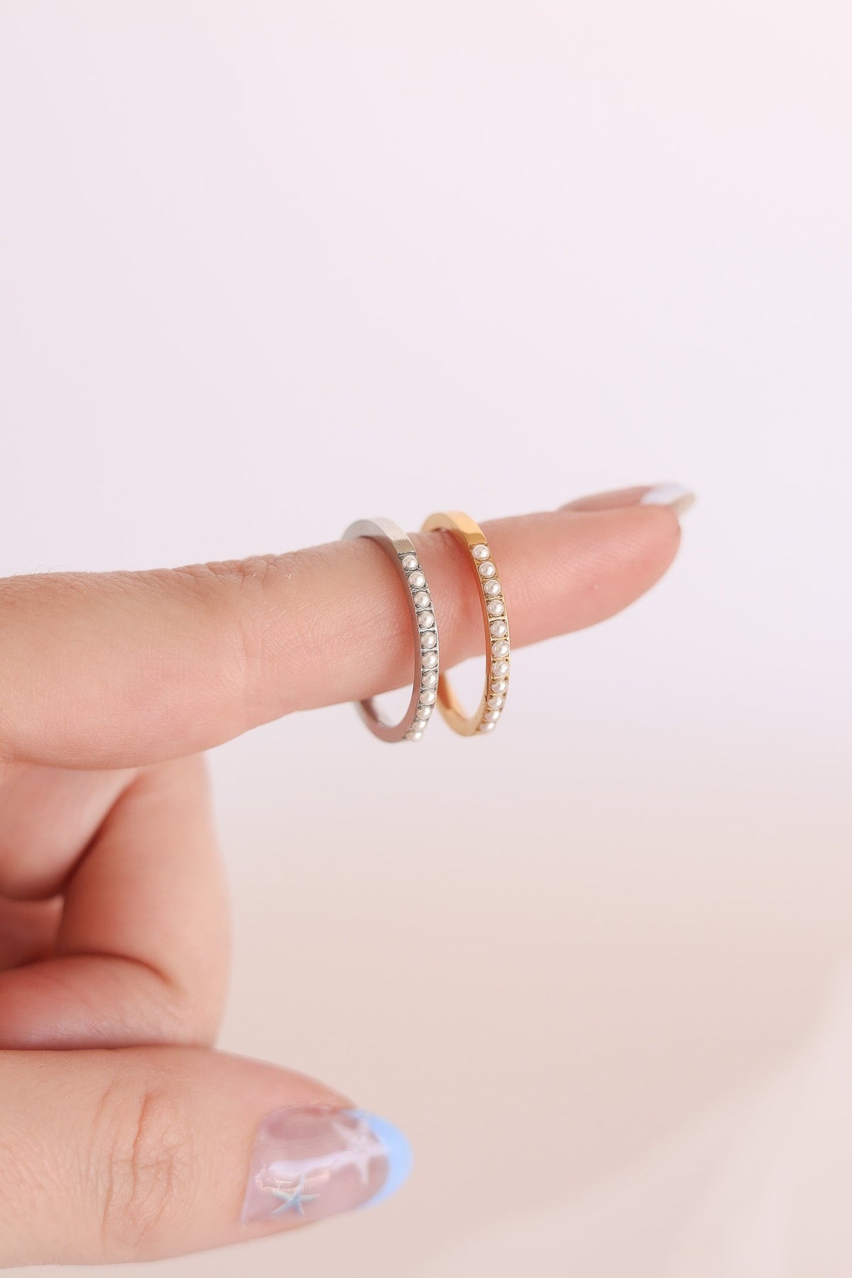 Pearl Stacker Ring by Rose & Clay