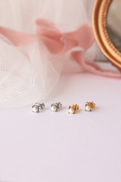 Freshwater Pearl Stud by Rose & Clay
