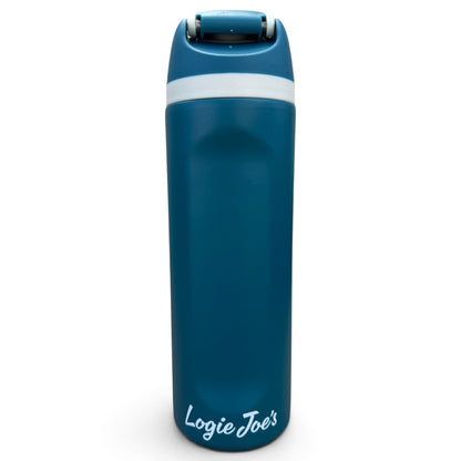 Tiki Totem Hydration Bottle | 24oz Insulated Stainless Steel | Flip Straw Lid w/ Handle by Logie Joe's Golf