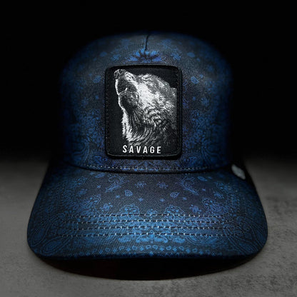 Savage Slate Paisley - Trucker Snapback Hat by Tango Charlie Apparel