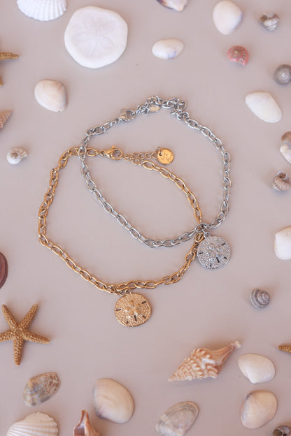 Sand Dollar Anklet by Rose & Clay