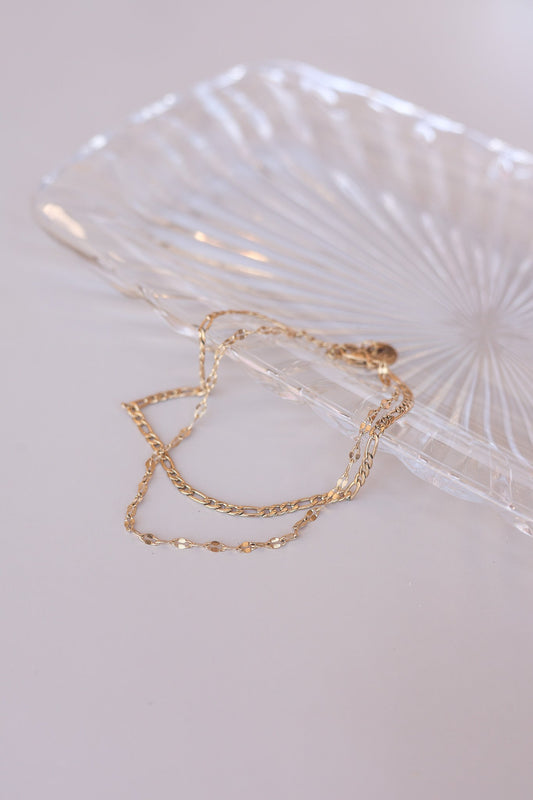 Lorelei Layered Anklet by Rose & Clay