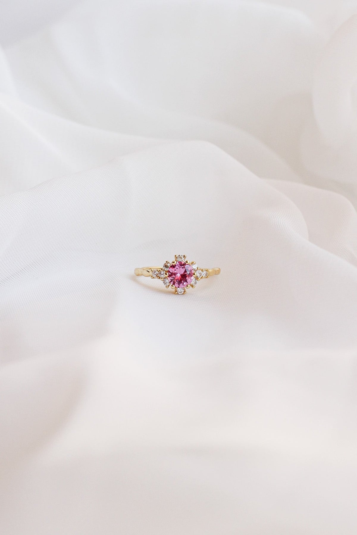 Calliope Ring in Pink Sapphire by Rose & Clay