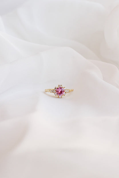 Calliope Ring in Pink Sapphire by Rose & Clay