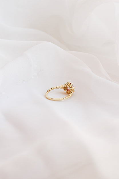 Calliope Ring in Pink Sapphire by Rose & Clay