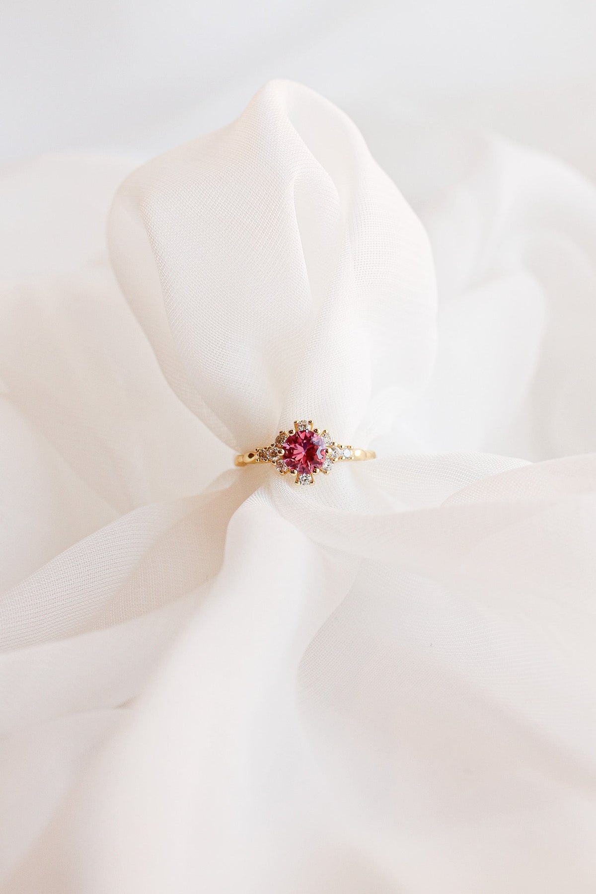 Calliope Ring in Pink Sapphire by Rose & Clay