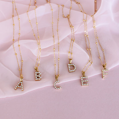 Pearl Initial Necklace by Rose & Clay
